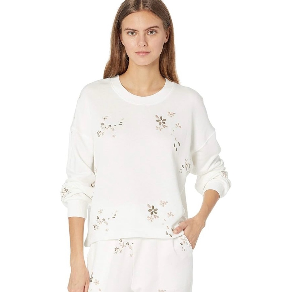 Splendid - Floral White Sweatshirt